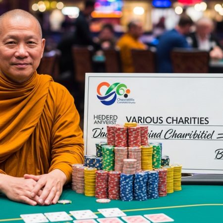 Buddhist wins $670,000 in poker tournament, gives it to charity