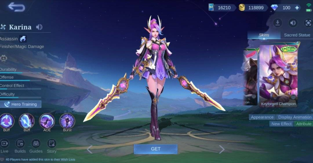 Mobile Legends Free MCGG Skin Karina Keyforged Champion for Season 4 “Fighters Reborn” Special Event🕹️